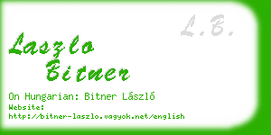 laszlo bitner business card